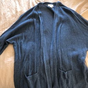 Blue knit cardigan